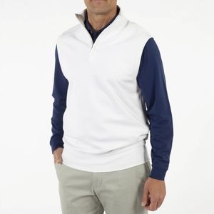 Bobby Jones leaderboard 1/4 zip vest XXL white